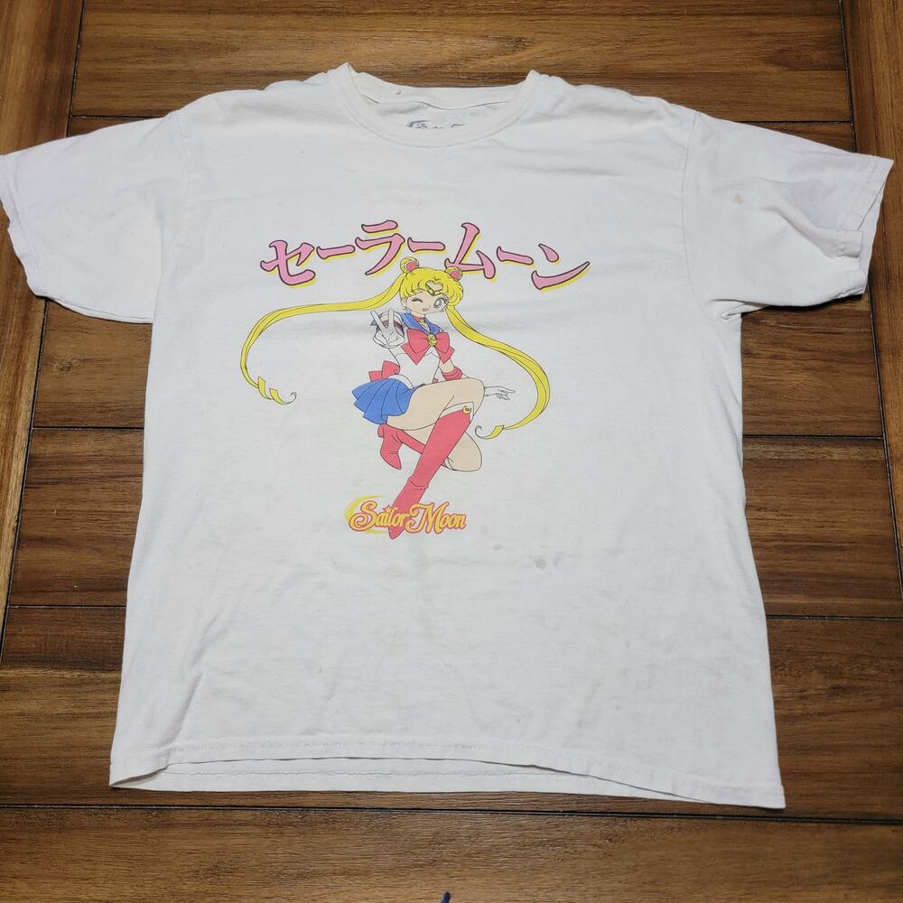 Set of 2 Sailor Moon White Tees Crop (Medium) and Regular (XS) - Picture 5 of 8